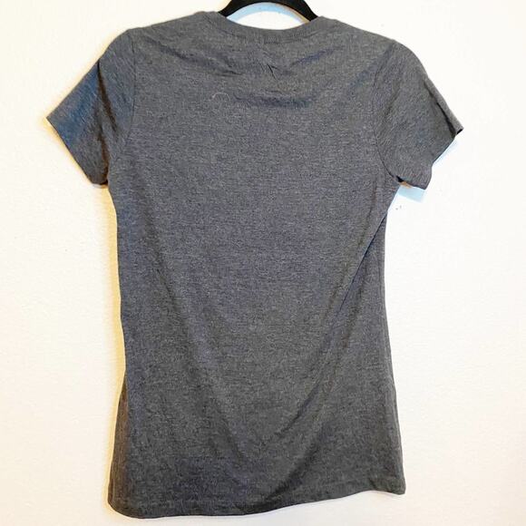 Pumpkin Spice Everything Gray Size Large Graphic Short Sleeve Slim T-Shirt - Picture 3 of 6